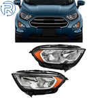 Pair of Halogen Headlights w/o Projector & Bulbs for Ford EcoSport (2018–2022)