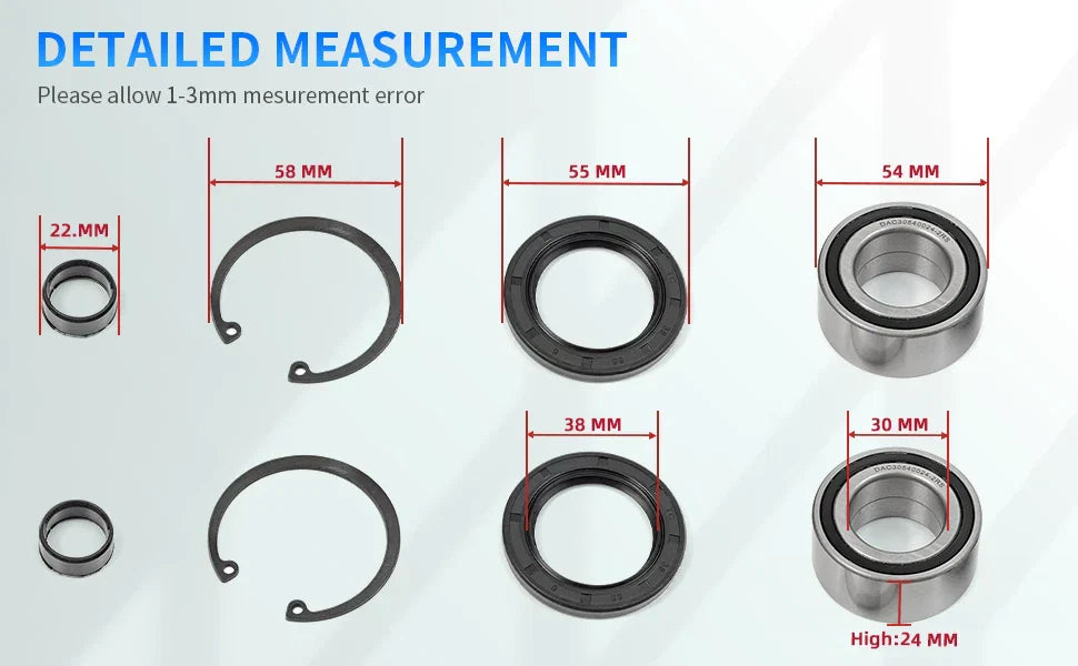 Front Wheel Bearing Seal for Honda Foreman 400 450, Rubicon 500 & Rincon 650 (2003–2006)