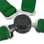 Set of 2 Green Nylon 2" Camlock Racing Seat Belt Harness for Universal Fit