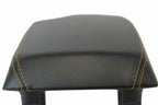 Leather Console Lid Armrest Cover for BMW F30 (2014–2018) Black Beige Stitch