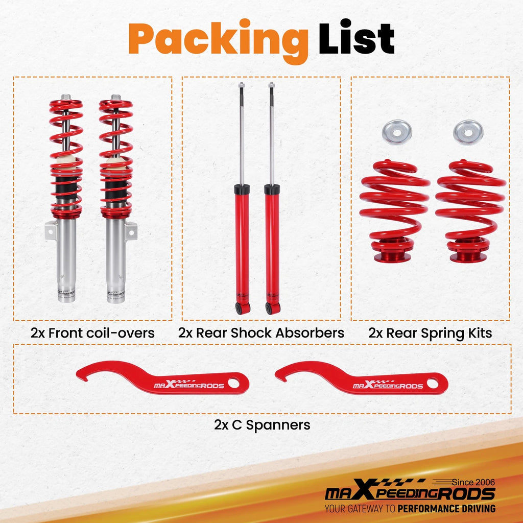 Coilover Struts Lowering Kit for BMW 3 Series E46 (1998-2005) RWD