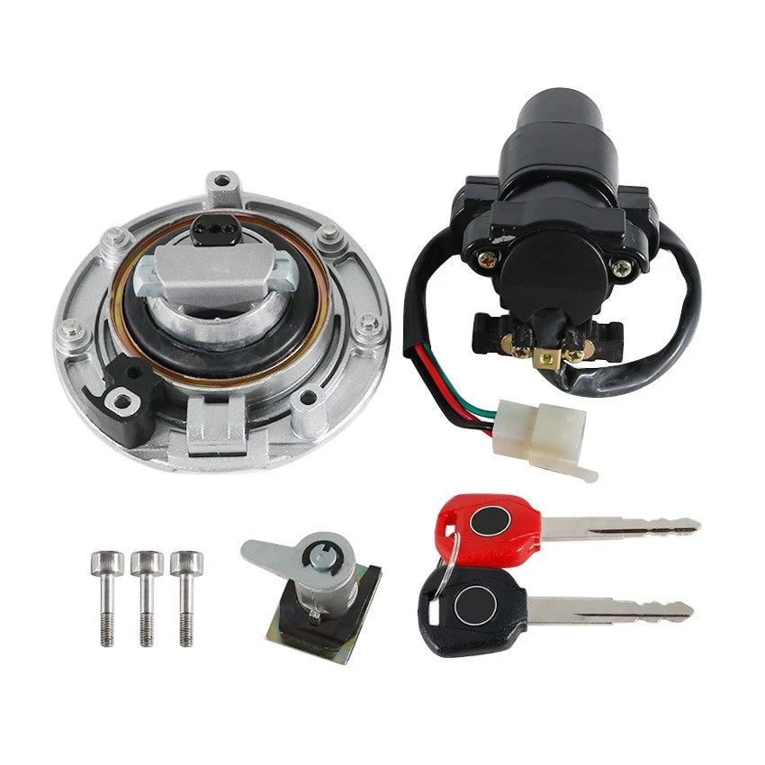 Ignition Key Switch Fuel Cap Seat Lock Set for Honda CBF500 (2004–2005) CBF1000 (2006–2010)