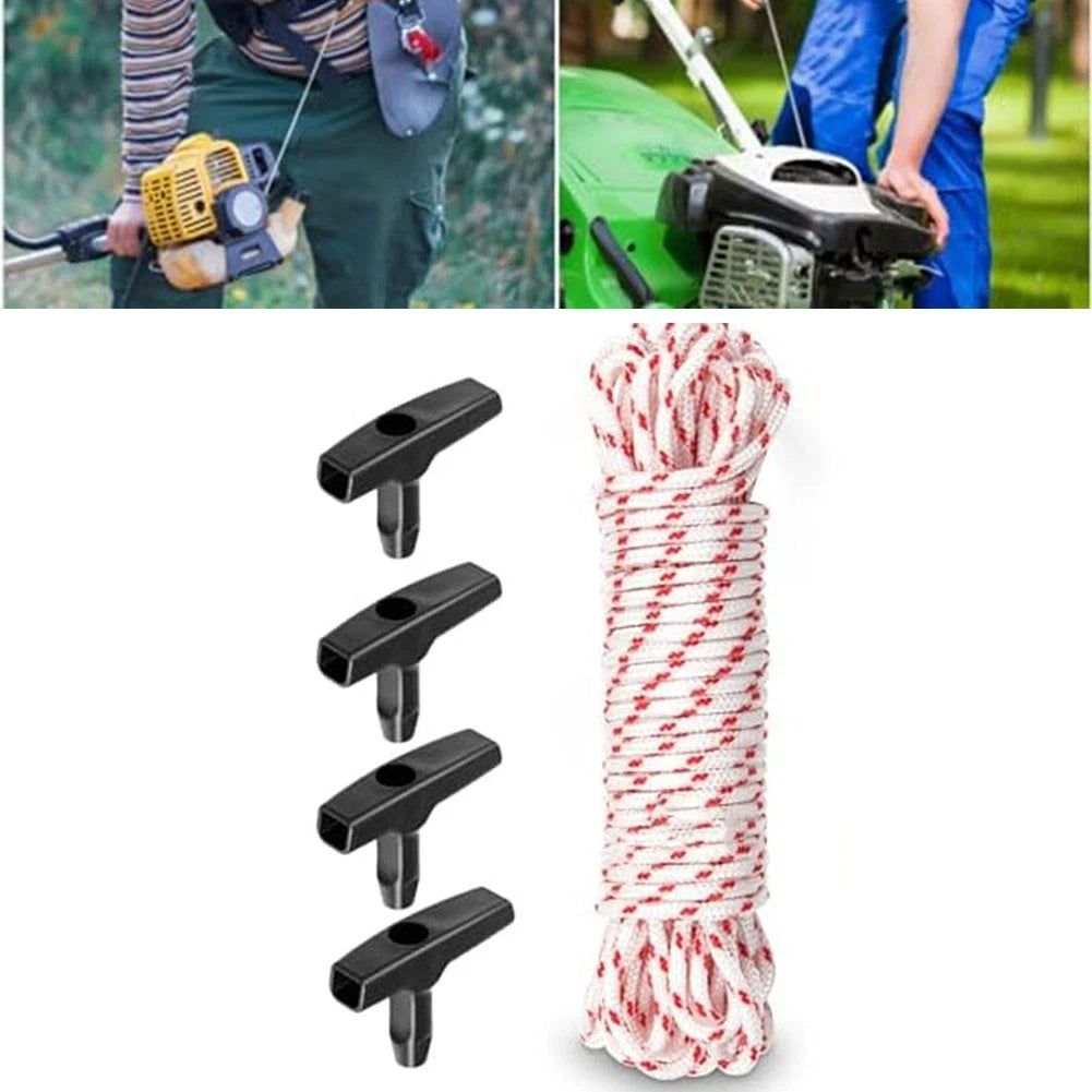 15 Meter Starting Rope Kit with Drawstring Handle for Outdoor Equipment