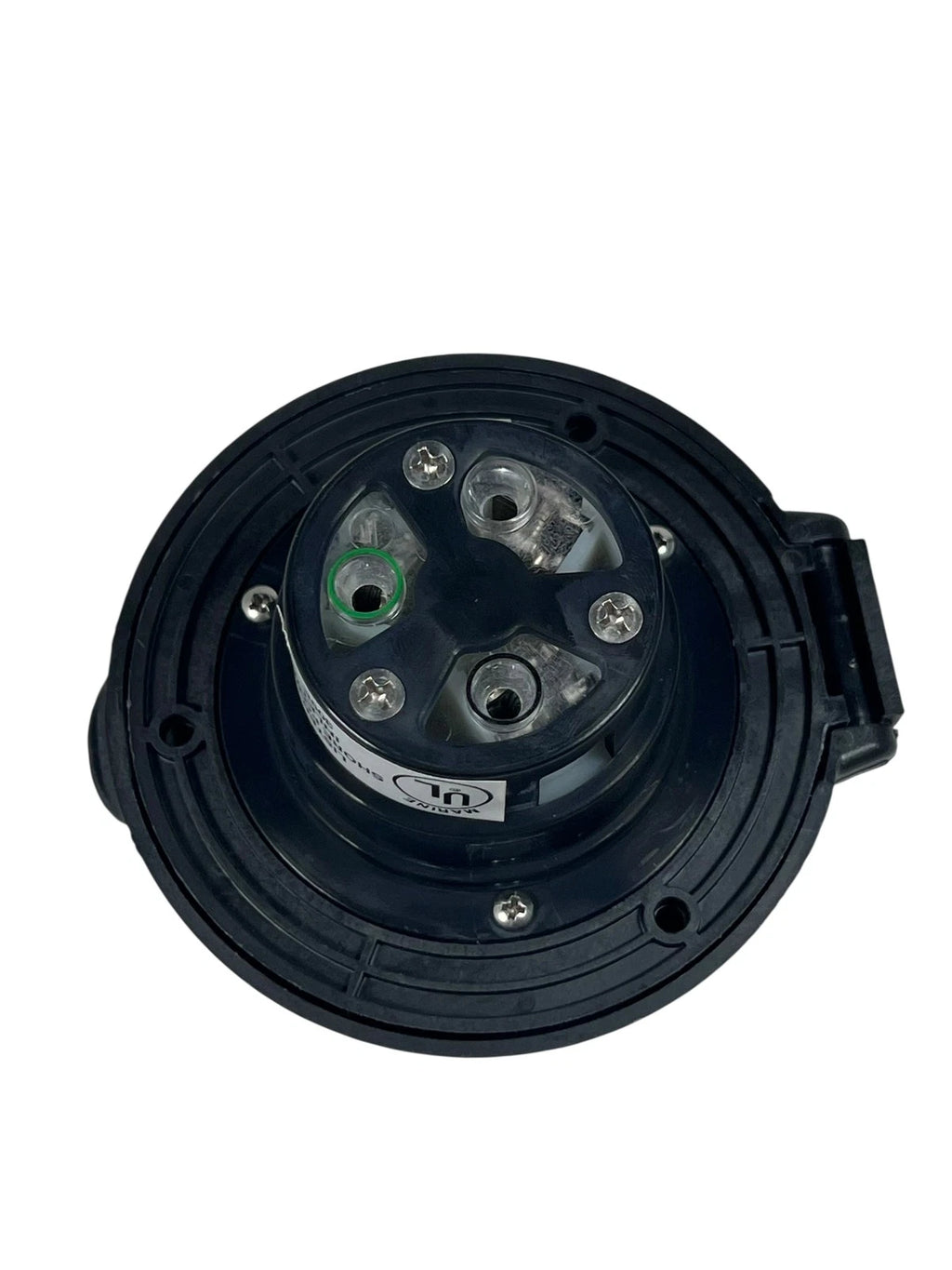30A Power Inlet for Marinco (199136) with Contoured Black Cover & Bezel