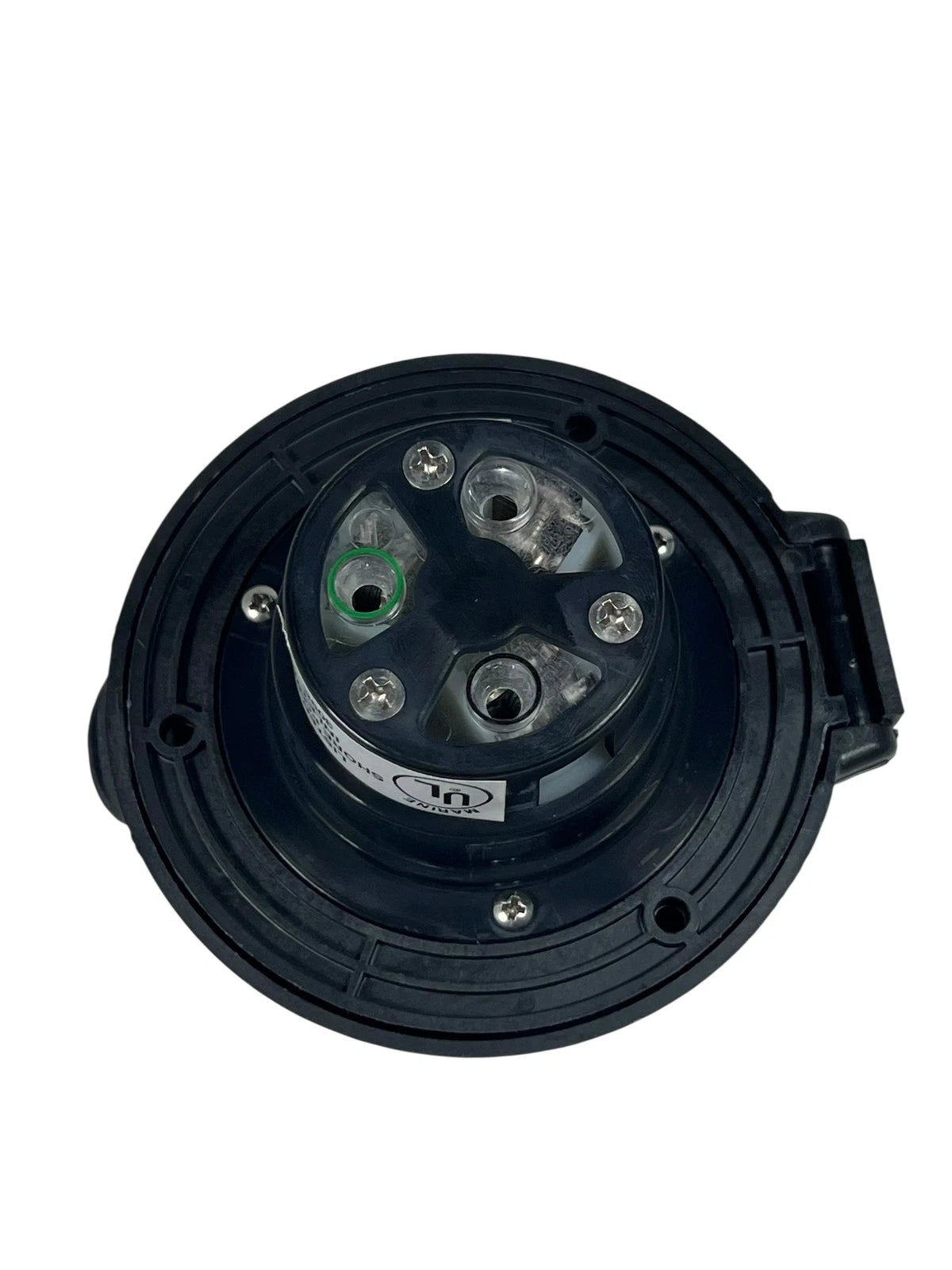 30A Power Inlet for Marinco (199136) with Contoured Black Cover & Bezel