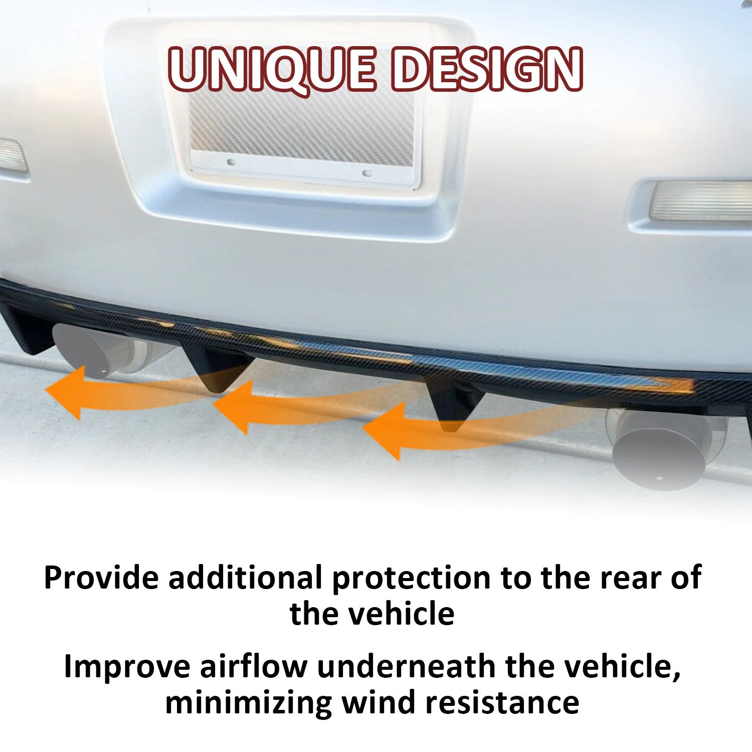 Rear Bumper Lip Diffuser Spoiler for Nissan 350Z Z33 (2003–2008) Carbon Fiber