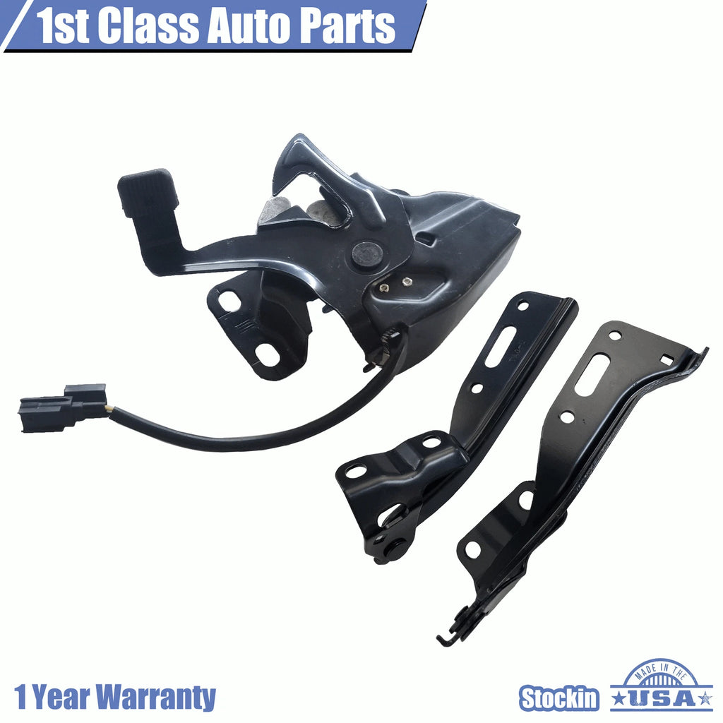 Hood Latch Lock & Hinges Set of 3 for Honda Accord (2008–2012)