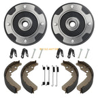 Set of 2 Rear Wheel Brake Drum & Shoes for Kawasaki Mule 550 (1997–2004)
