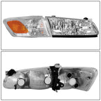 Set of 2 Chrome Headlight Assemblies for Toyota Camry (2000–2001)