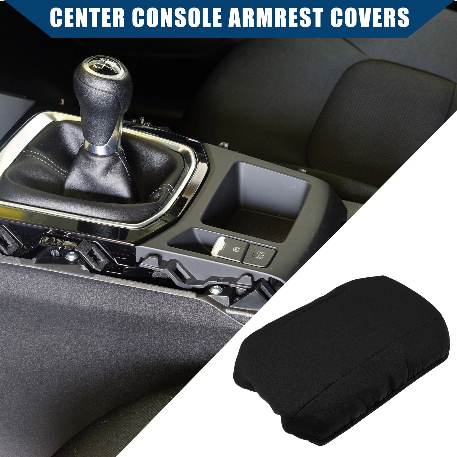 Center Console Armrest Covers for Mazda 6 (2006–2015) Neoprene Black