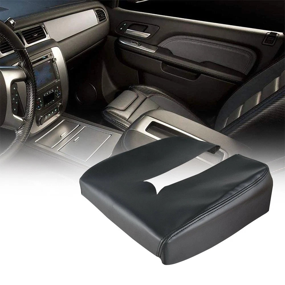 Leather Console Center Armrest Lid Cover for Silverado Tahoe Sierra (2007–2013)