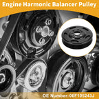 Engine Harmonic Balancer Crankshaft Pulley for Audi A3 (2006–2008) No. 06F105243J