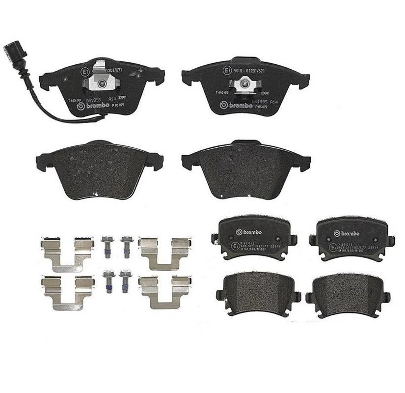 Set of 4 Brembo HD Brake Low Met Pads for Audi TT Quattro Golf R (2016–2023)