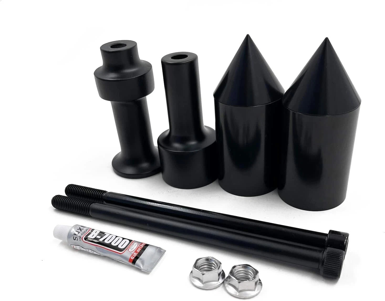 Black Spike Frame Slider Crash Protectors for Kawasaki Z1000 (2003–2006)