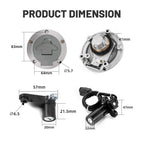 Ignition Switch Fuel Gas Cap Seat Lock Key Set for Yamaha YZF-R25 R3 (2014–2023)