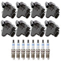 Set of 8 Ignition Coils & Spark Plugs for Silverado 1500 Yukon V8 (2007–2013)
