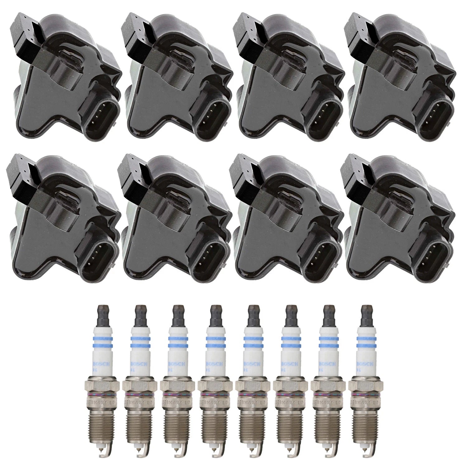 Set of 8 Ignition Coils & Spark Plugs for Silverado 1500 Yukon V8 (2007–2013)
