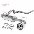 Racing Catback Exhaust + Silencer for Dodge Neon (2000–2005) - 4.75" Burnt Tip