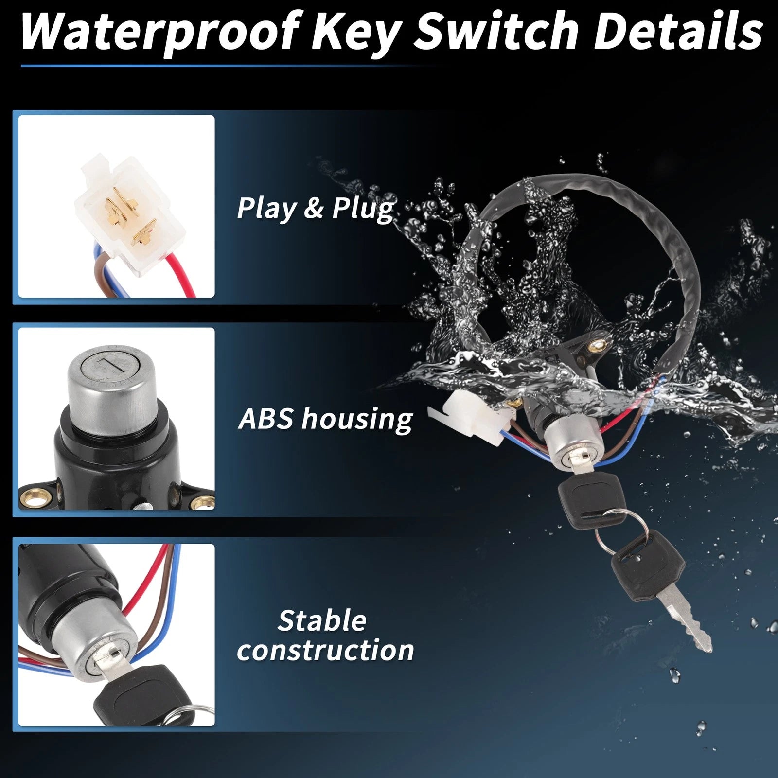 Ignition Key Switch No. 35100MCKA00 for Honda Shadow Spirit 1100 (2001–2007)