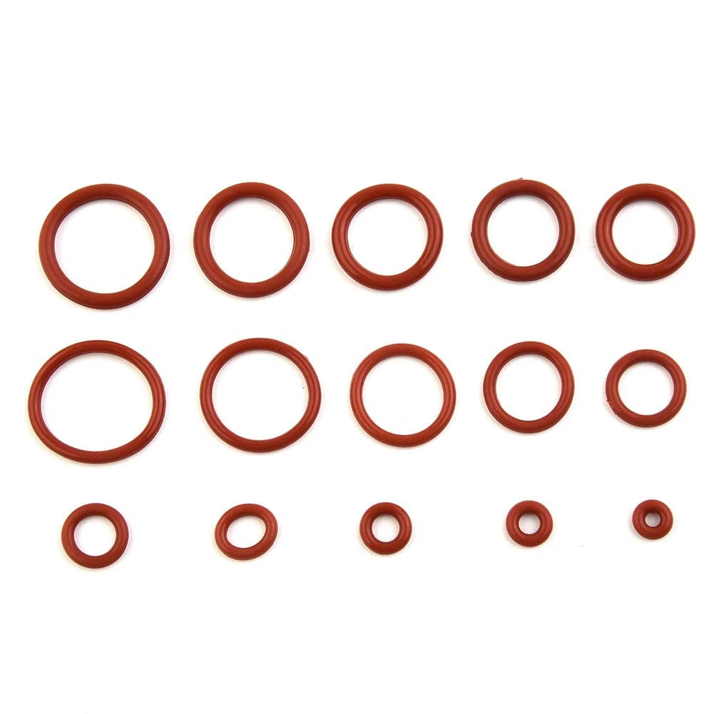 Silicone Rubber O-Ring Assortment Kit 225X for Automotive Sealing Gaskets