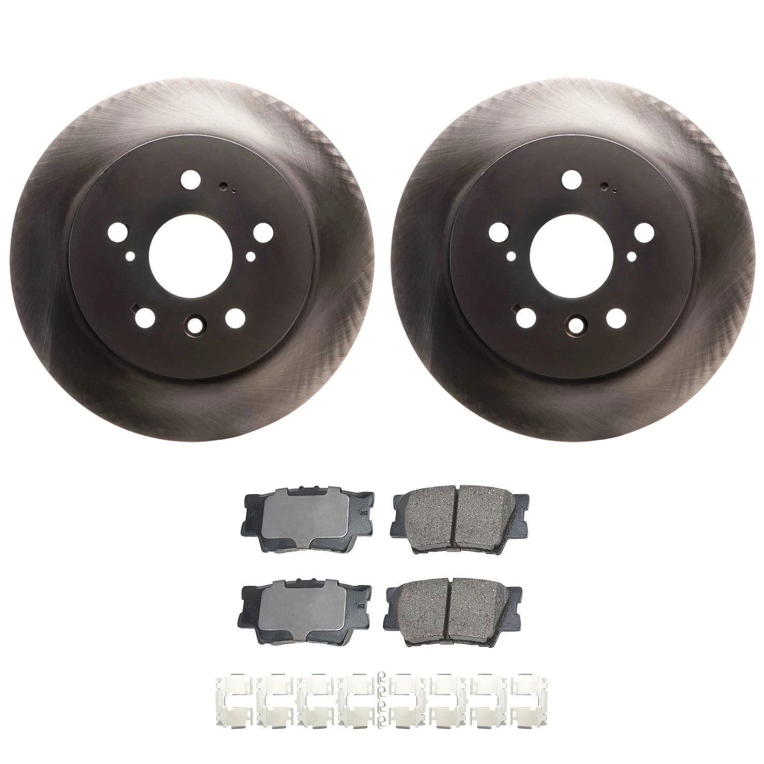 Set of 4 ADVICS 281mm Rotors & Akebono ProACT Brake Pads for Camry