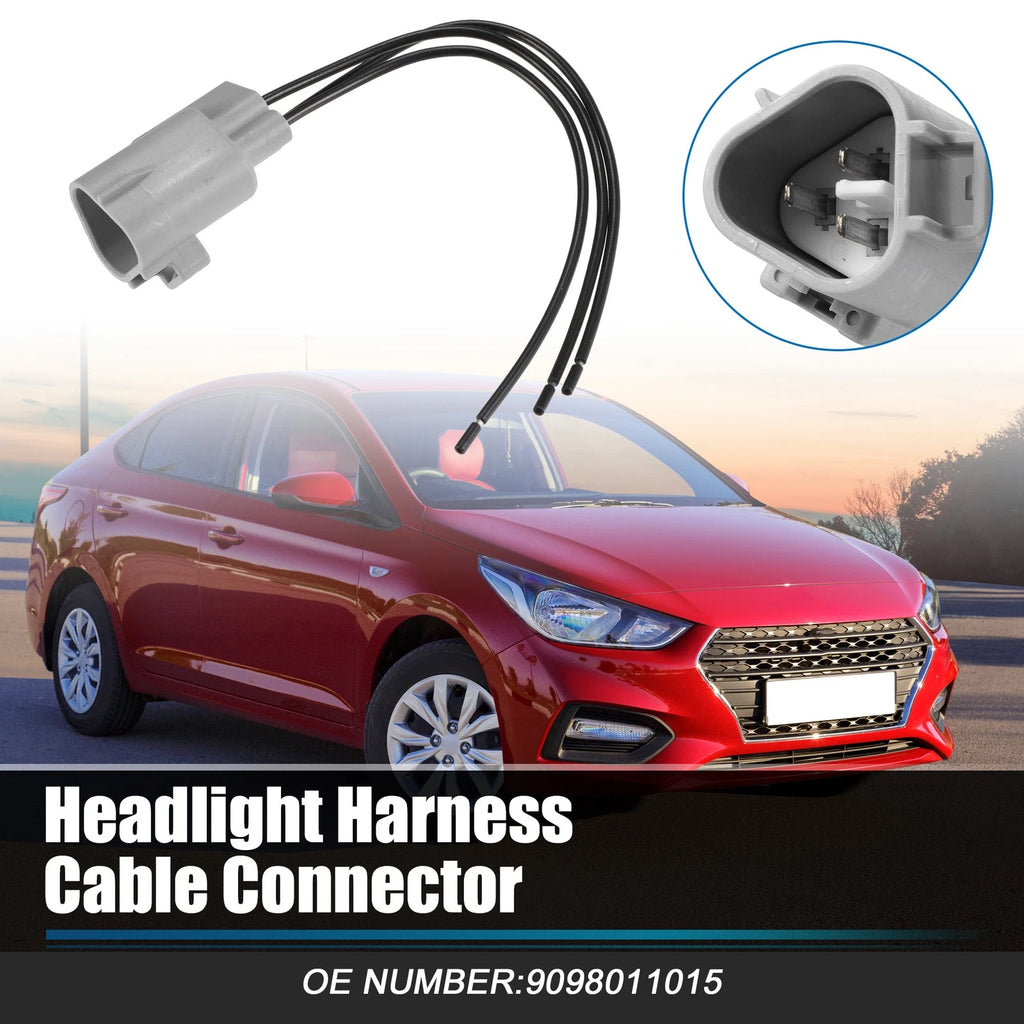 3 Pin Headlight Harness Cable Connector for Toyota Scion (No. 9098011015)
