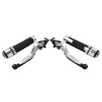 Silver Extendable Brake Clutch Levers & Handlebar Grips for BMW R1200GS (2004-2012)