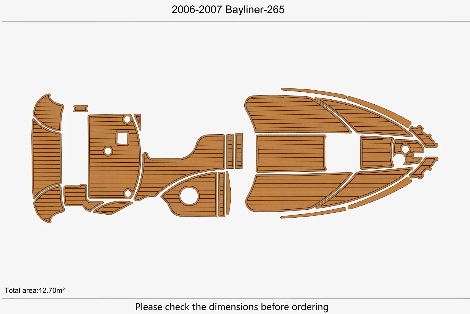 EVA Foam Flooring Mat for Bayliner 265 (2006)