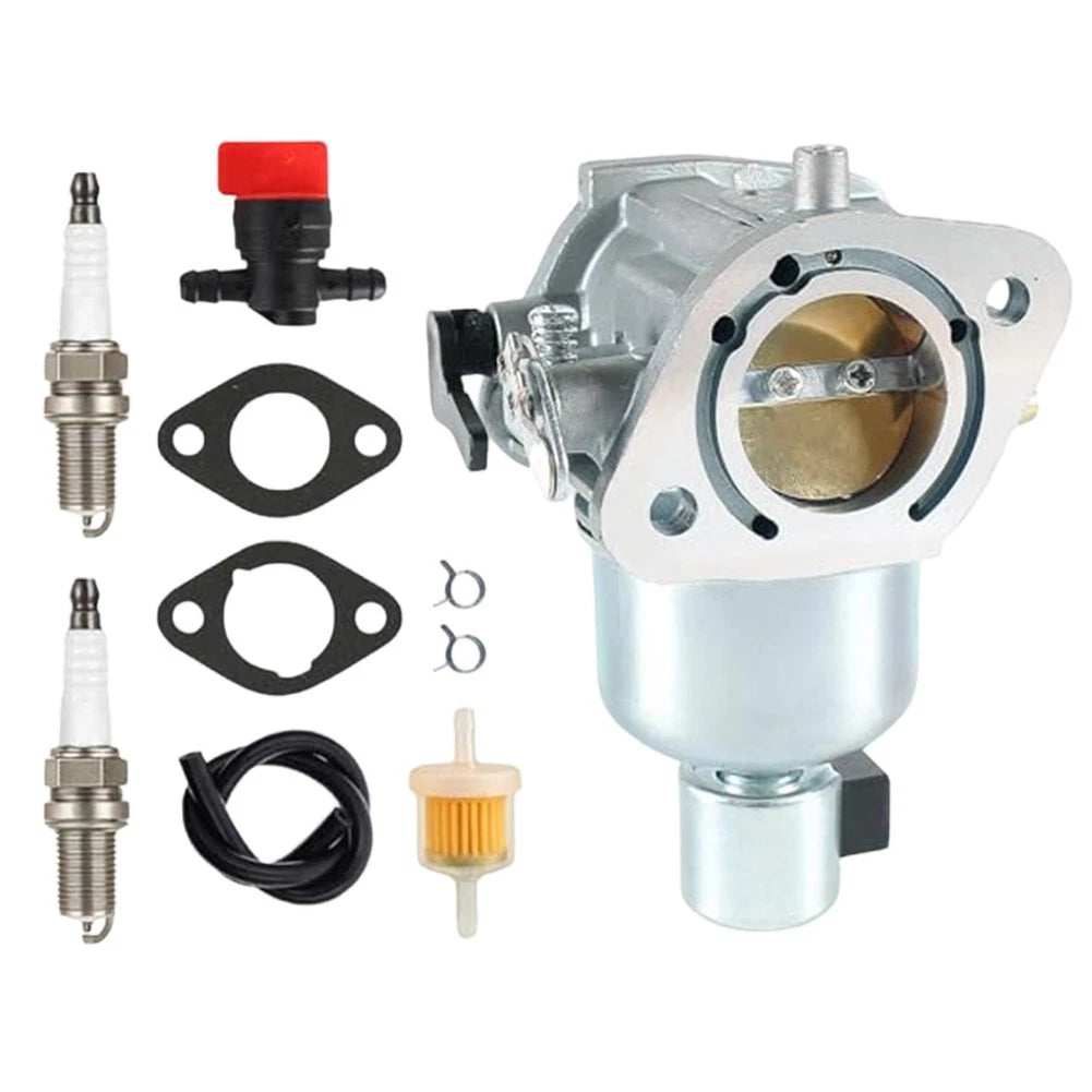 Carburetor with 2 Gaskets, 2 Clamps, 1 Switch, 1 Fuel Filter for Kawasaki Mowers
