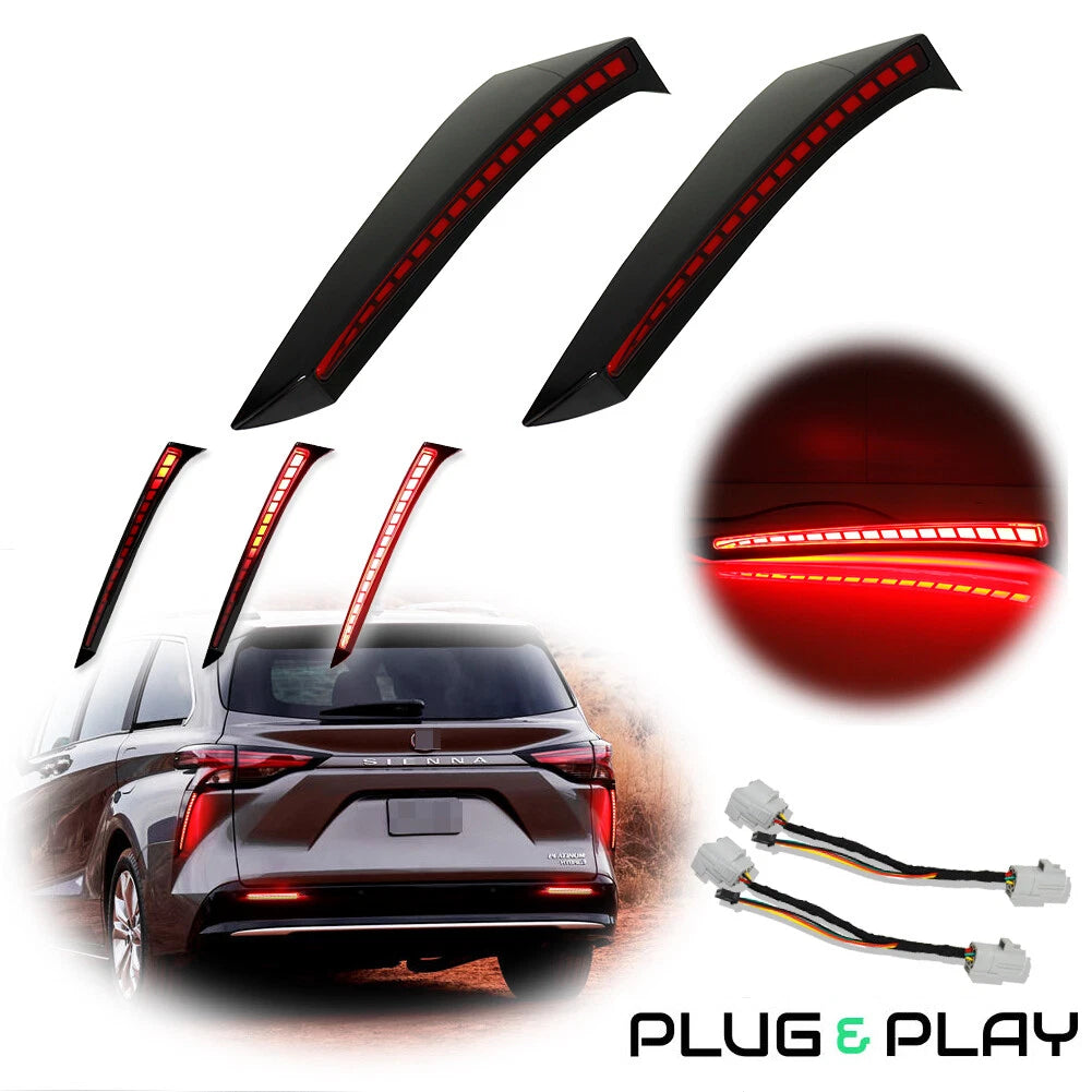 Set of 2 LED Rear Bumper Marker Lights for Toyota Sienna (2021–2025)