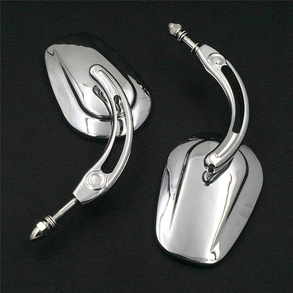 Chrome Big Mirrors for Harley SuperLow Iron 883 1200 Custom Roadster (2009–2023)