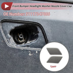 Front Left Right Washer Nozzle Cover Cap for BMW X1 Silver Tone