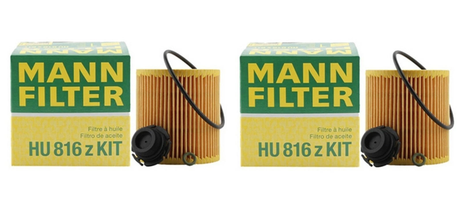 Set of 2 Engine Oil Filters & Drain Plug for BMW E82 E89 E92 F10