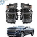 Pair LED Headlights for Chevy Silverado 2500HD (2020–2023)