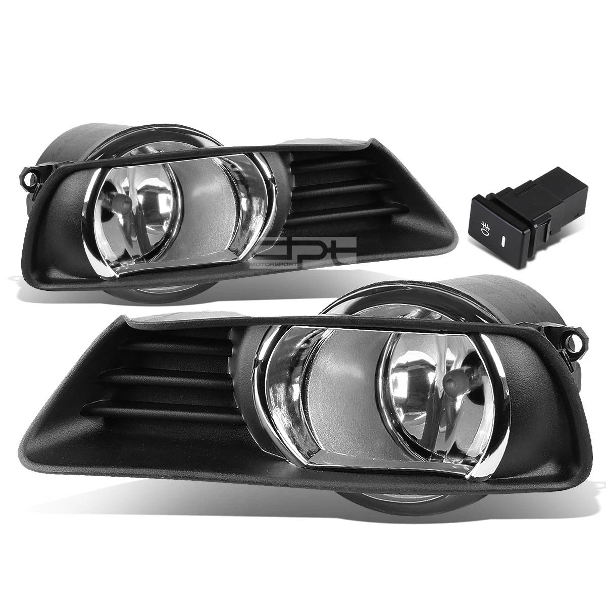 Fog Light Set for Toyota Camry XV40 (2007–2009) - Clear Lens, Bezel, Switch