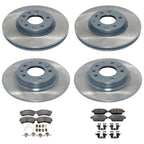 Set of 4 DuraGo Disc Brake Rotors & TRW Ceramic Pads for Mazda 6 (2006–2007)