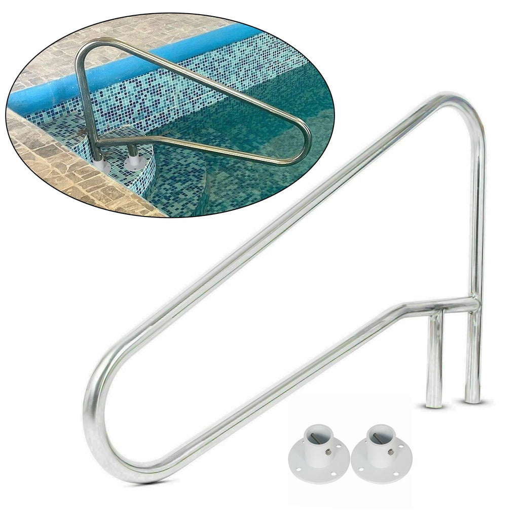Swimming Pool Hand Rail with 2 Deck Flanges and Bolts