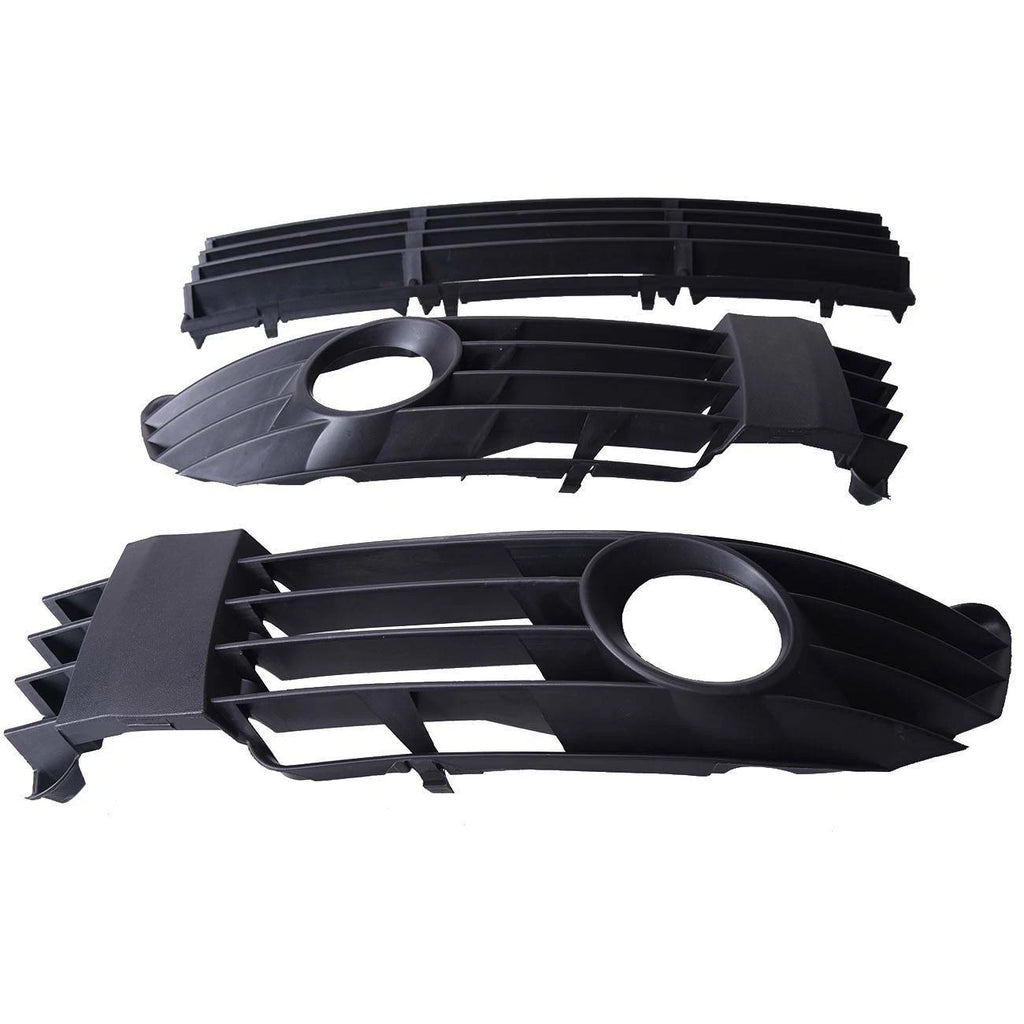 3X Bumper Grille & Fog Light Cover Kit for VW Passat B5 (2001–2005)