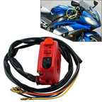 7/8" Handlebar Ignition Switch for Universal Motorcycle - Red