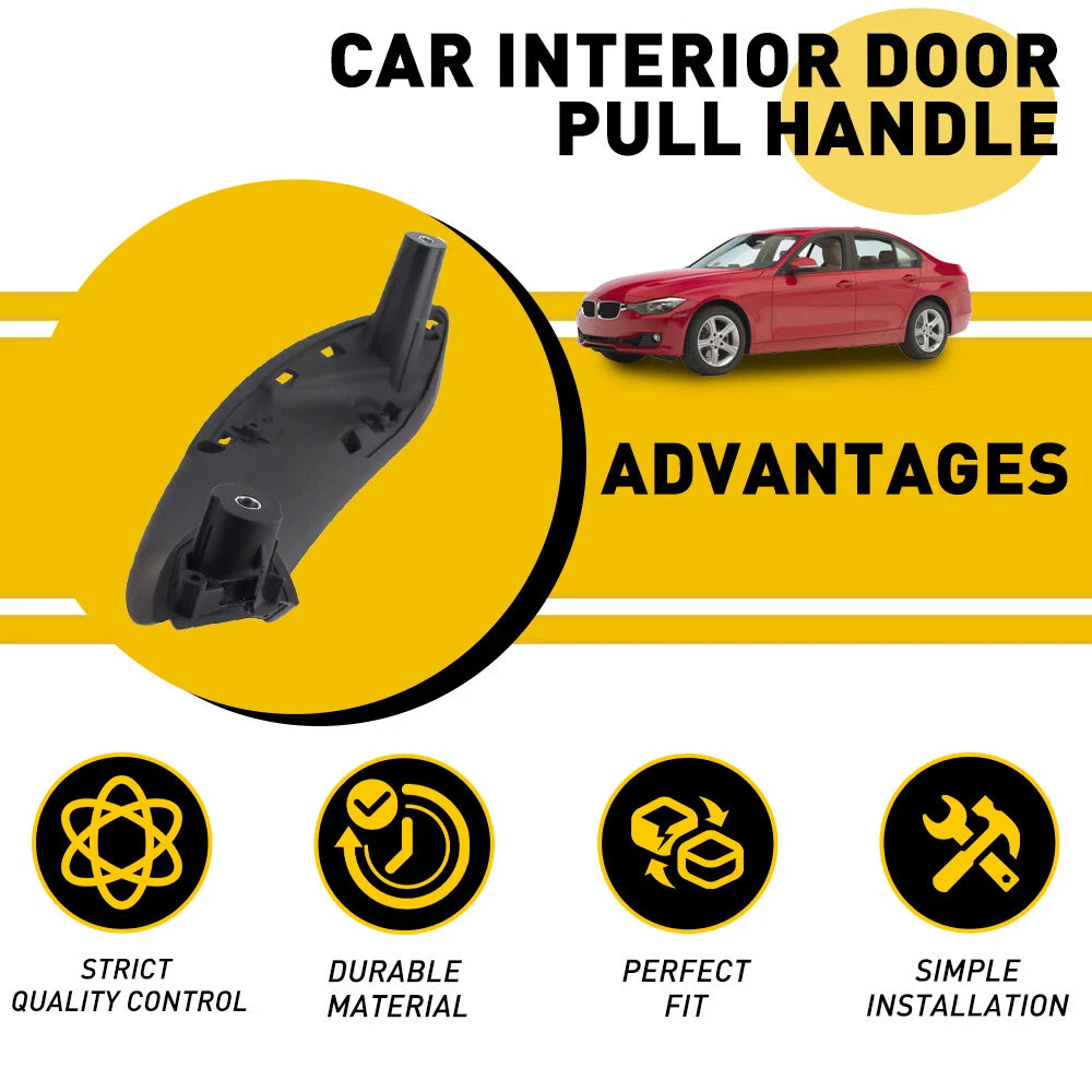 Set of 4 Black ABS Door Pull Handle Armrest Panels for BMW F30 F35