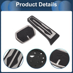 2 Pcs Foot Accelerator Pedal Covers for BMW X1 (F48) (2016–2022) Silver Tone