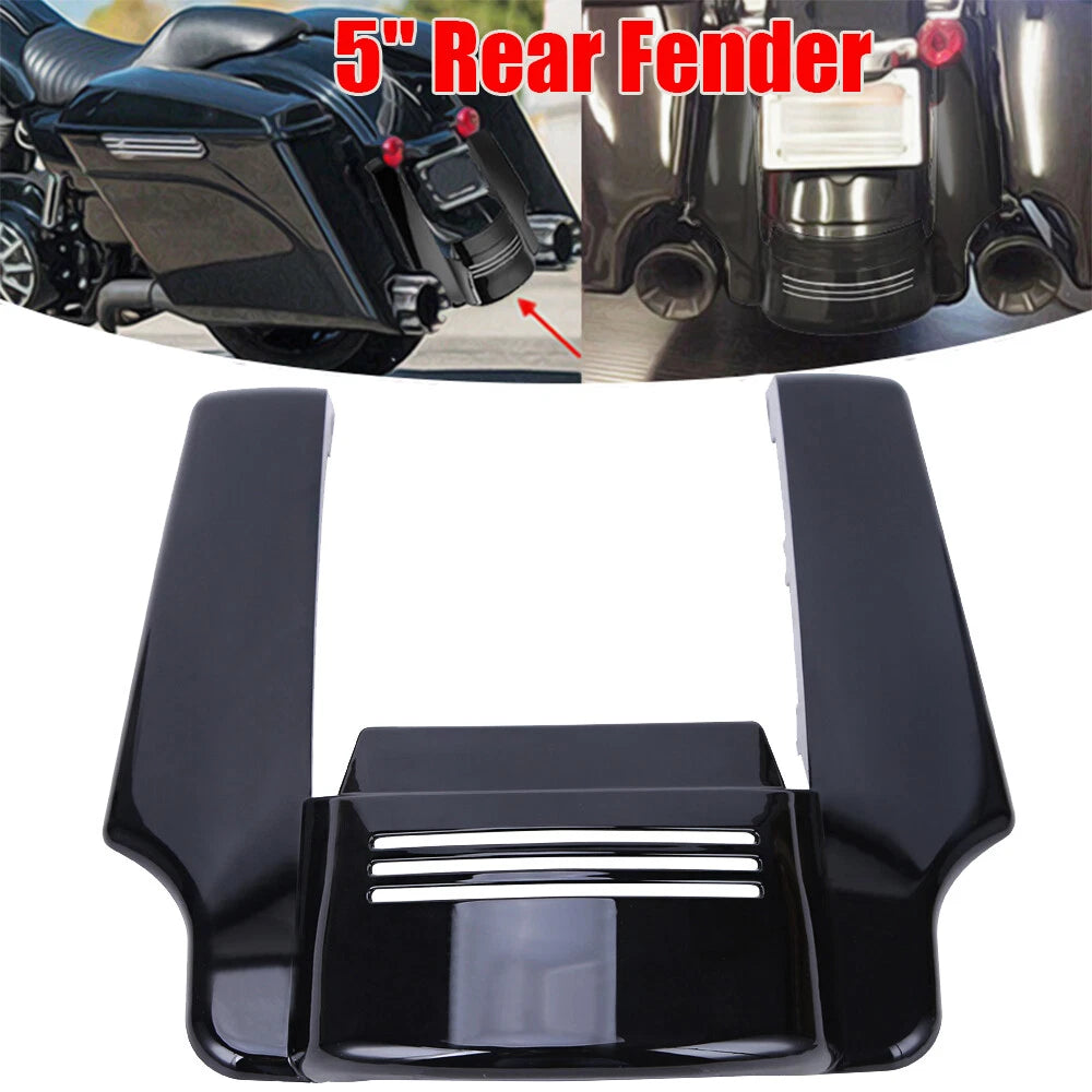 Black Rear Fender Extension Filler for Harley Touring (2014–2024)