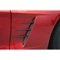 Black Black Powder Coated Vent Spears w/Vent Inserts for 2005-13 Chevy Corvette