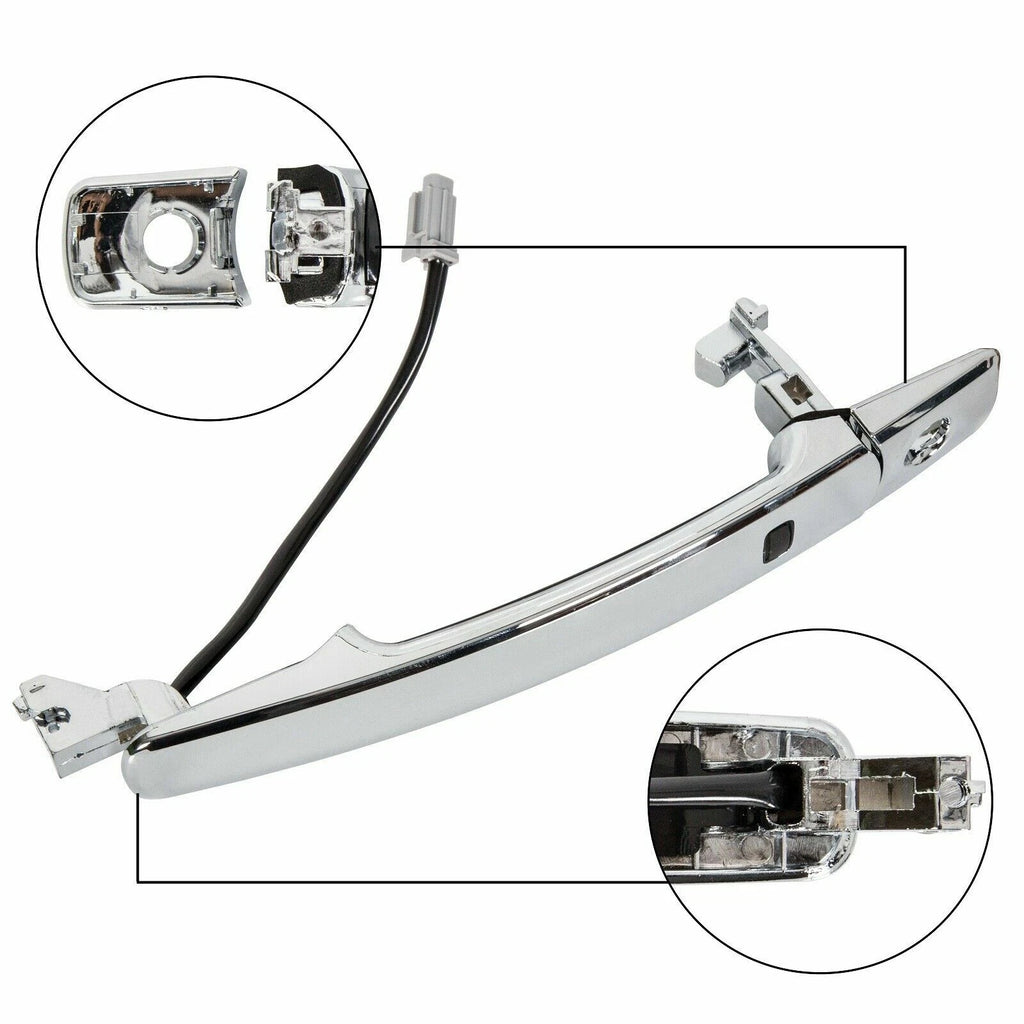 Chrome Door Handle for Nissan Murano (2003–2007) - Front Driver, Smart Entry