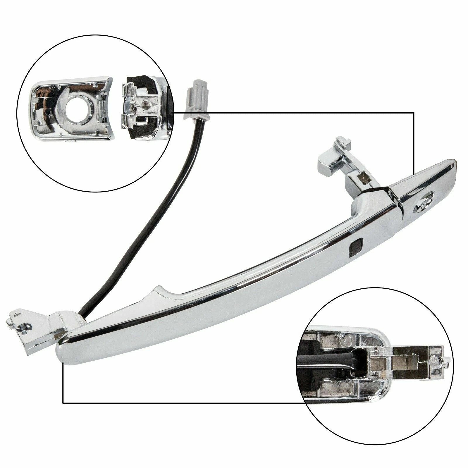 Chrome Door Handle for Nissan Murano (2003–2007) - Front Driver, Smart Entry