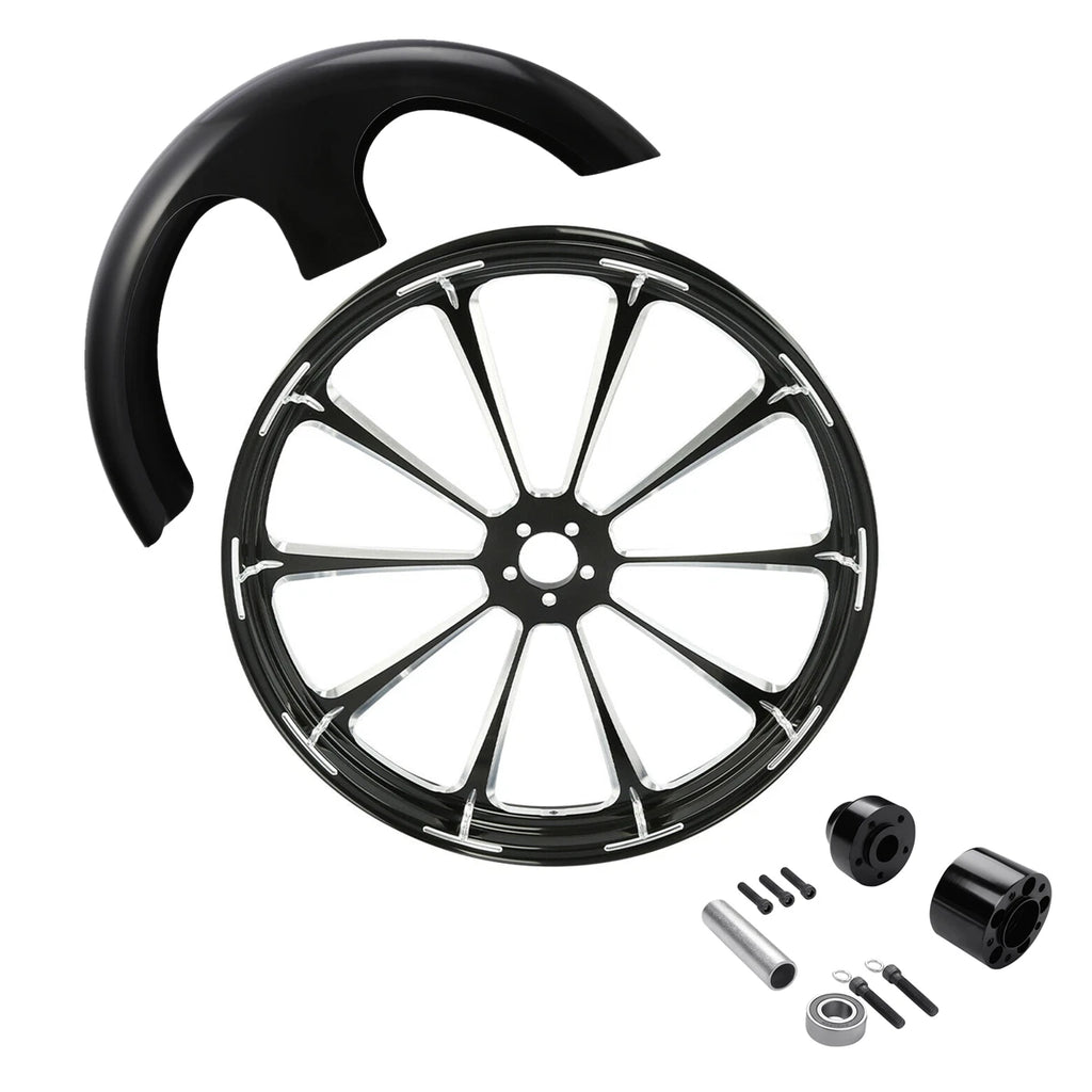 30" Front Wheel Rim Hub Single Disc & Fender for Harley Road Glide (2008–Up)