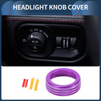 Headlight Fog Light Switch Knob Cover Ring for Dodge RAM (2018–2022) Purple 1 Pc