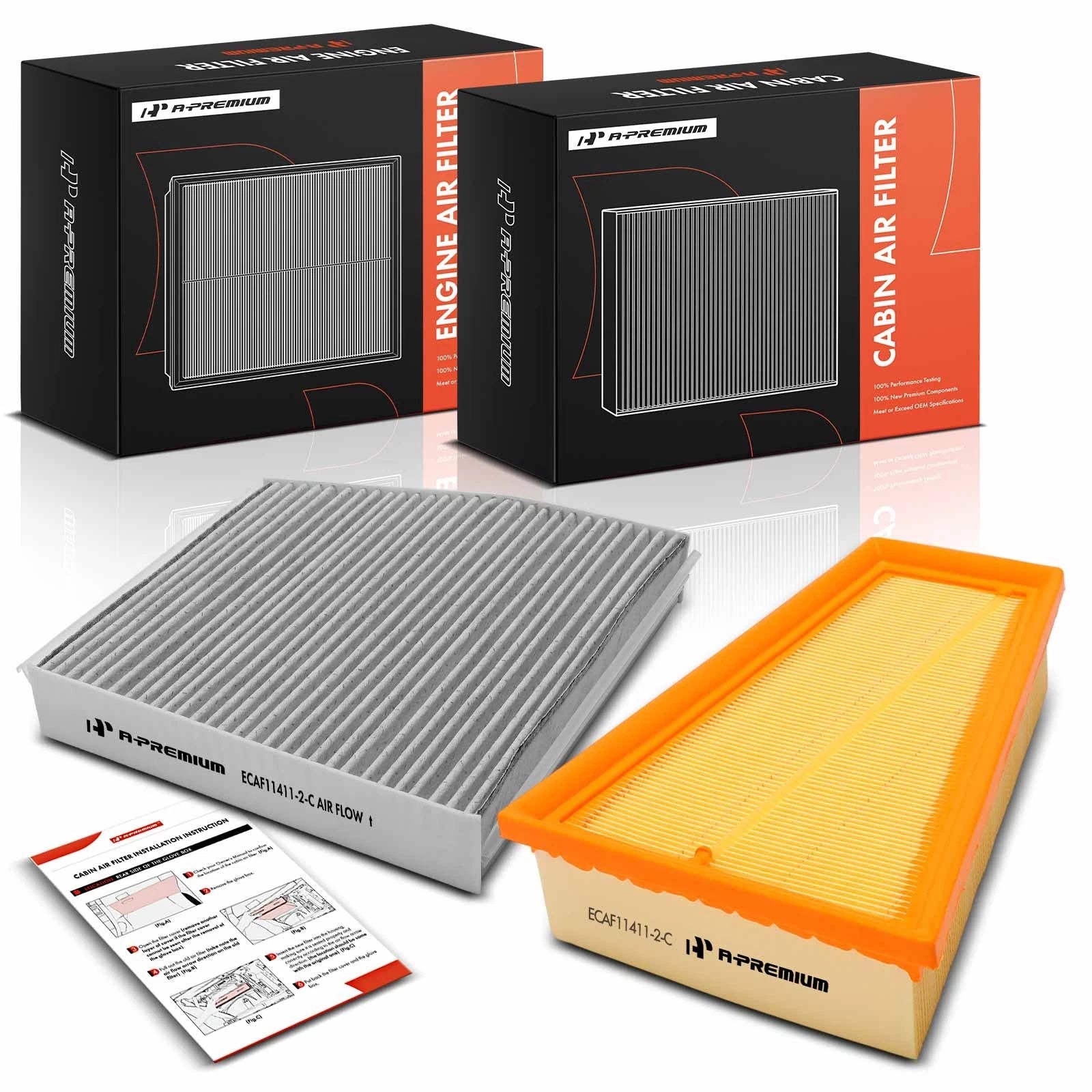 Engine and Cabin Air Filter for Mercedes CLA250 GLA250 (2014–2020)