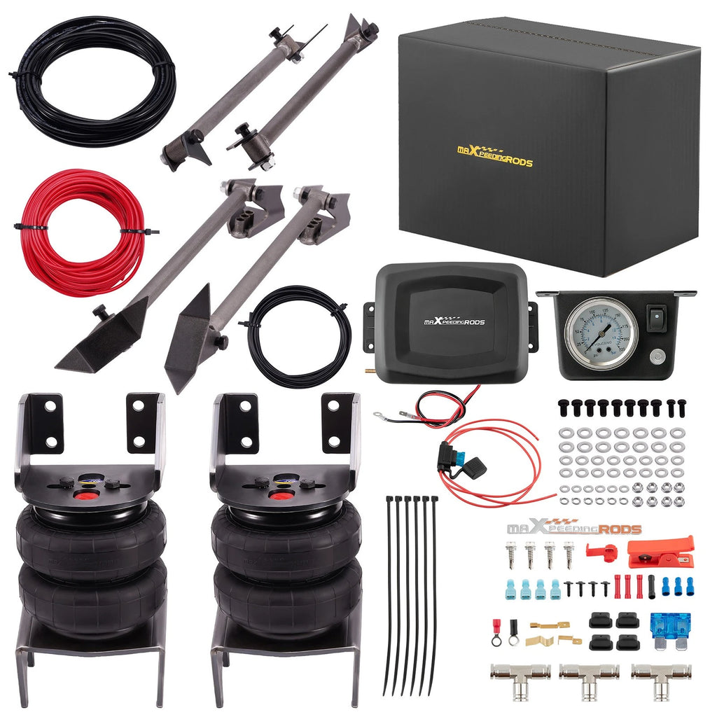 Air Suspension Bags + Compressor Kit for Pickup Trucks (2.75" Axle Tube)