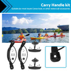 Canoe Kayak Side Mount Carry Handles with Pull T-Handle Cord Pad Eye